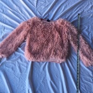 Pink fuzzy sweater